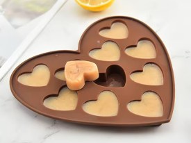 Molde silicona corazon con 10 corazoncitos